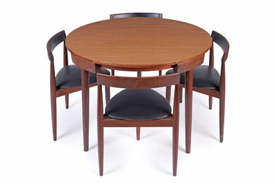 Lot 43 - Hans Olsen for Frem Rojle: a teak ‘Roundette’ dining table and four chairs