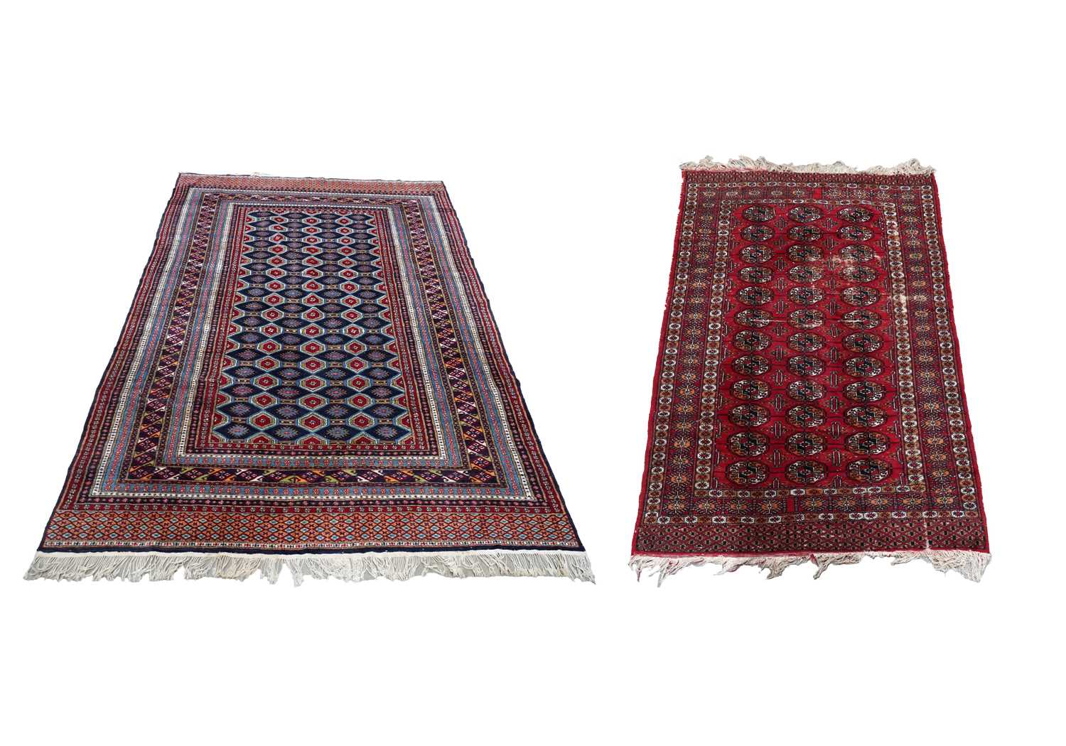 Lot 166 - Two mid-20th Century Pakistani Bokara-style rugs