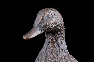 Lot 236 - After Pierre-Jules Mene, (French, 1810-1879): a patinated bronze model of a duck