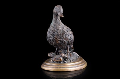 Lot 236 - After Pierre-Jules Mene, (French, 1810-1879): a patinated bronze model of a duck