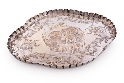 Lot 48 - An Edwardian silver dressing table tray