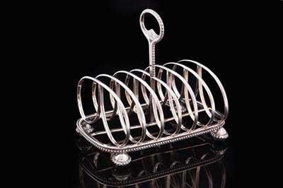 Lot 50 - A Victorian silver toast rack