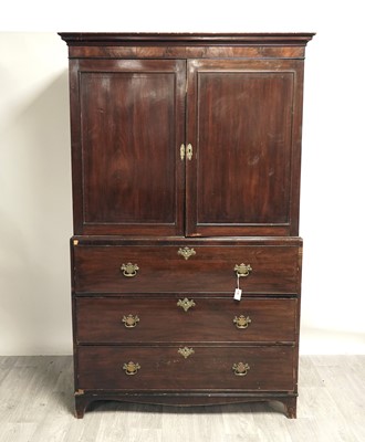 Lot 58 - A Regency mahogany linen press