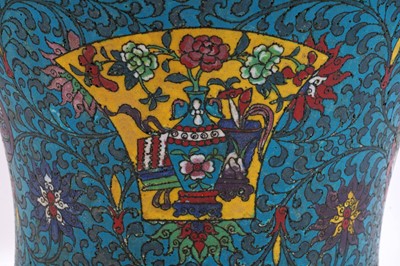 Lot Chinese cloisonne vase