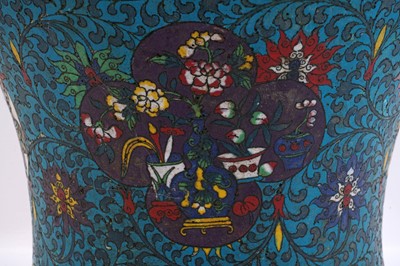 Lot Chinese cloisonne vase