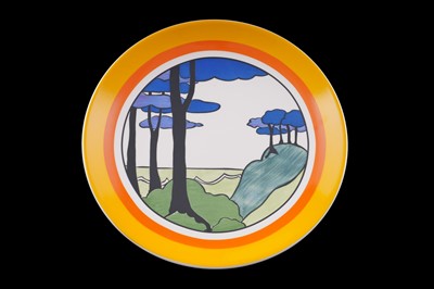 Lot 243 - A boxed Wedgwood ‘Clarice Cliff Bizarre Centenary’ charger; and three plates