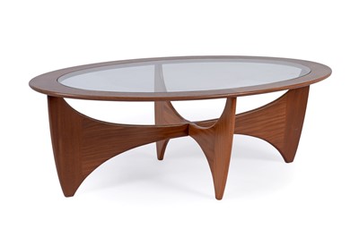 Lot 35 - G Plan: a teak and glass oval ‘Astro’ coffee table