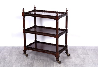 Lot 160 - A 20th Century Gillows-style mahogany buffet trolley