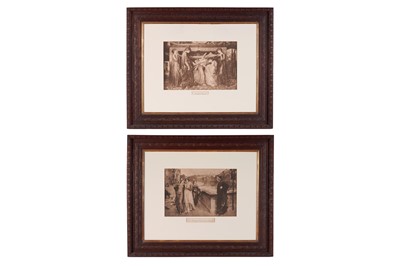 Lot 624 - After Dante Gabriel Rossetti - Dante's Dream and The Meeting of Dante and Beatrice | photogravures