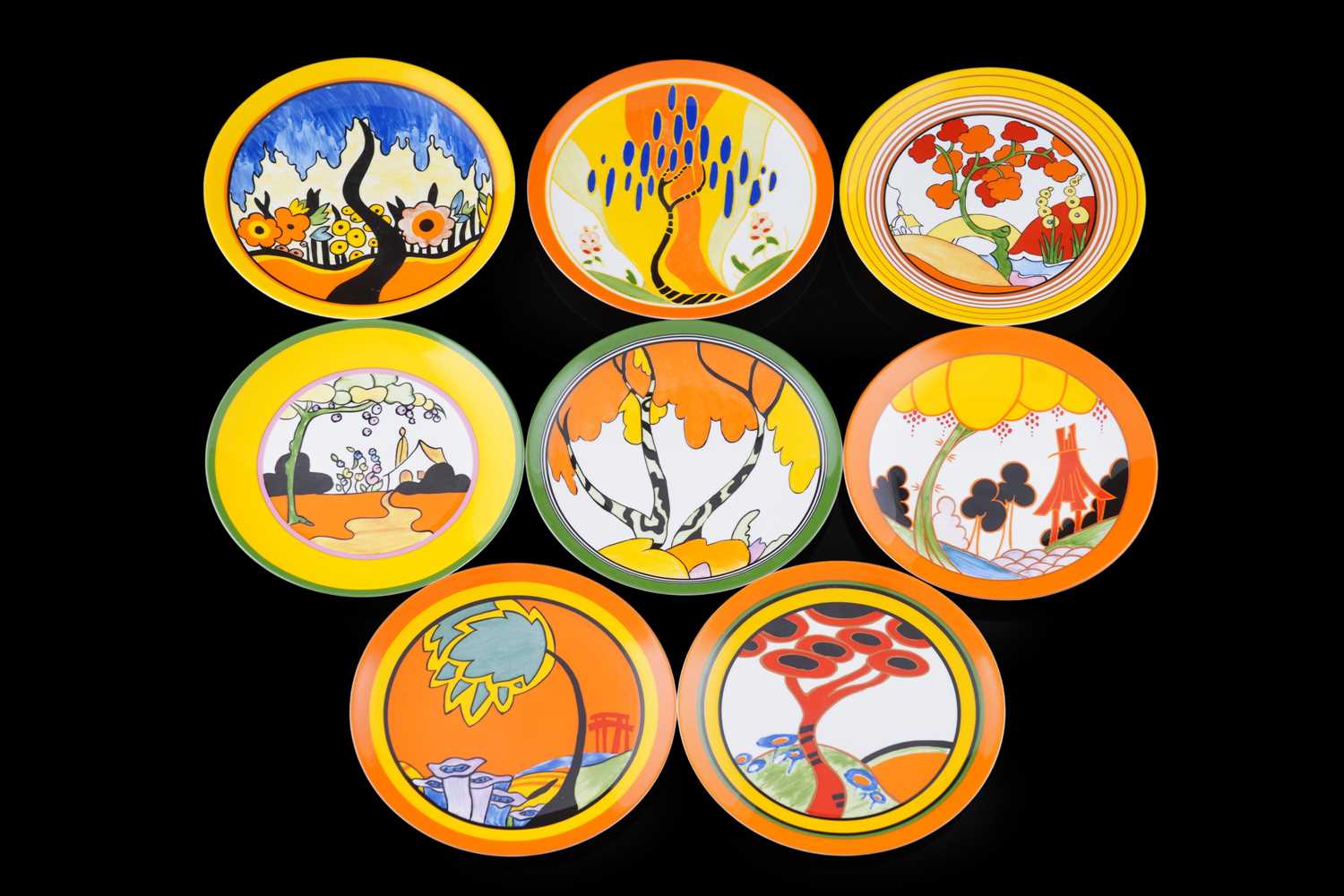 Lot 244 - Eight Wedgwood ‘Clarice Cliff Bizarre Living Landscapes of Clarice Cliff’ plates