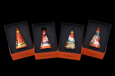 Lot 247 - Four boxed Wedgwood ‘Clarice Cliff Centenary’ conical sugar shakers