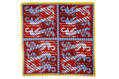 Lot 8 - John Tunnard - Three lions imprint scarf | hand blocked on wool