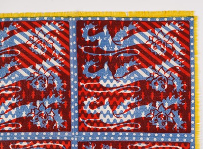Lot 8 - John Tunnard - Three lions imprint scarf | hand blocked on wool