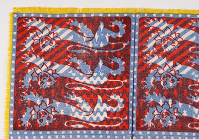 Lot 8 - John Tunnard - Three lions imprint scarf | hand blocked on wool