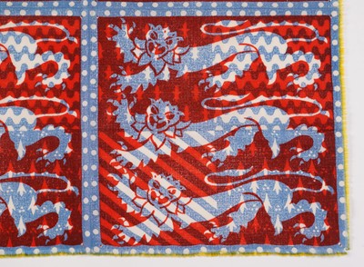 Lot 547 - John Tunnard - Three lions imprint scarf | hand blocked on wool