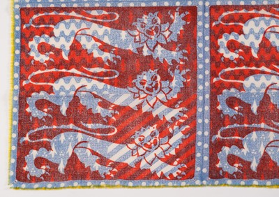 Lot 547 - John Tunnard - Three lions imprint scarf | hand blocked on wool