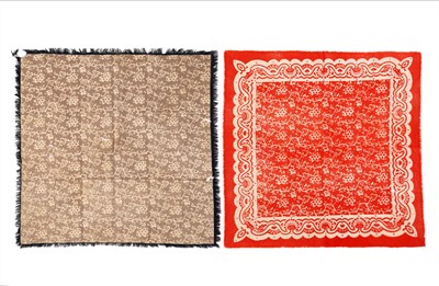 Lot 10 - John Tunnard - Two scarves | hand blocked on wool