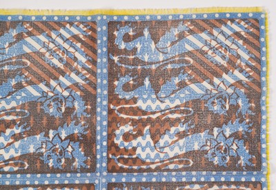 Lot 9 - John Tunnard - Three lions imprint scarf | hand blocked on wool