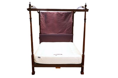 Lot 81 - A 20th Century mahogany four-poster bed