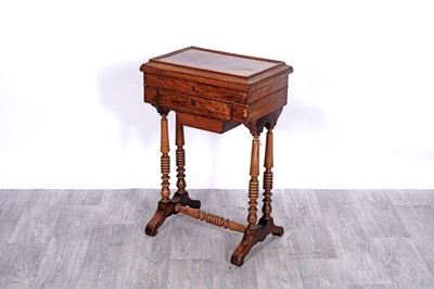 Lot 27 - A 19th Century walnut and burr walnut work table