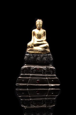 Lot 378 - A Thai gold and silver foil Buddha