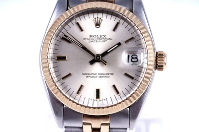 Lot 405 - Rolex Oyster Perpetual Datejust: a stainless steel cased automatic wristwatch