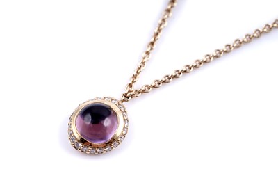 Lot 537 - Marco Bicego: an amethyst and diamond cluster pendant