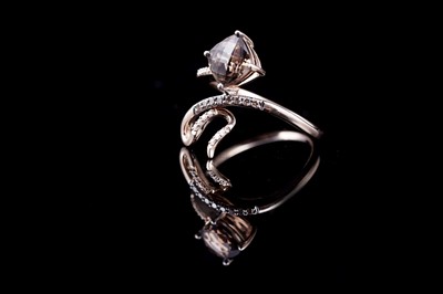 Lot 538 - Le Vian: a smoky quartz and diamond ring