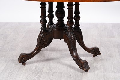 Lot 92 - A Victorian inlaid walnut loo table