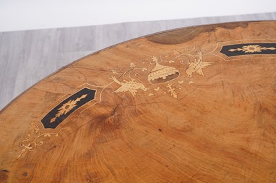Lot 92 - A Victorian inlaid walnut loo table