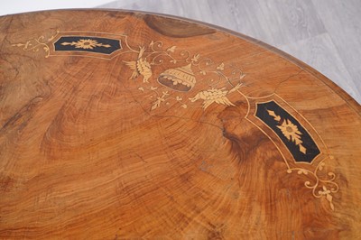 Lot 92 - A Victorian inlaid walnut loo table