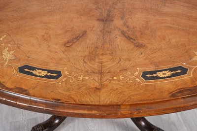 Lot 92 - A Victorian inlaid walnut loo table