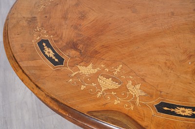 Lot 92 - A Victorian inlaid walnut loo table