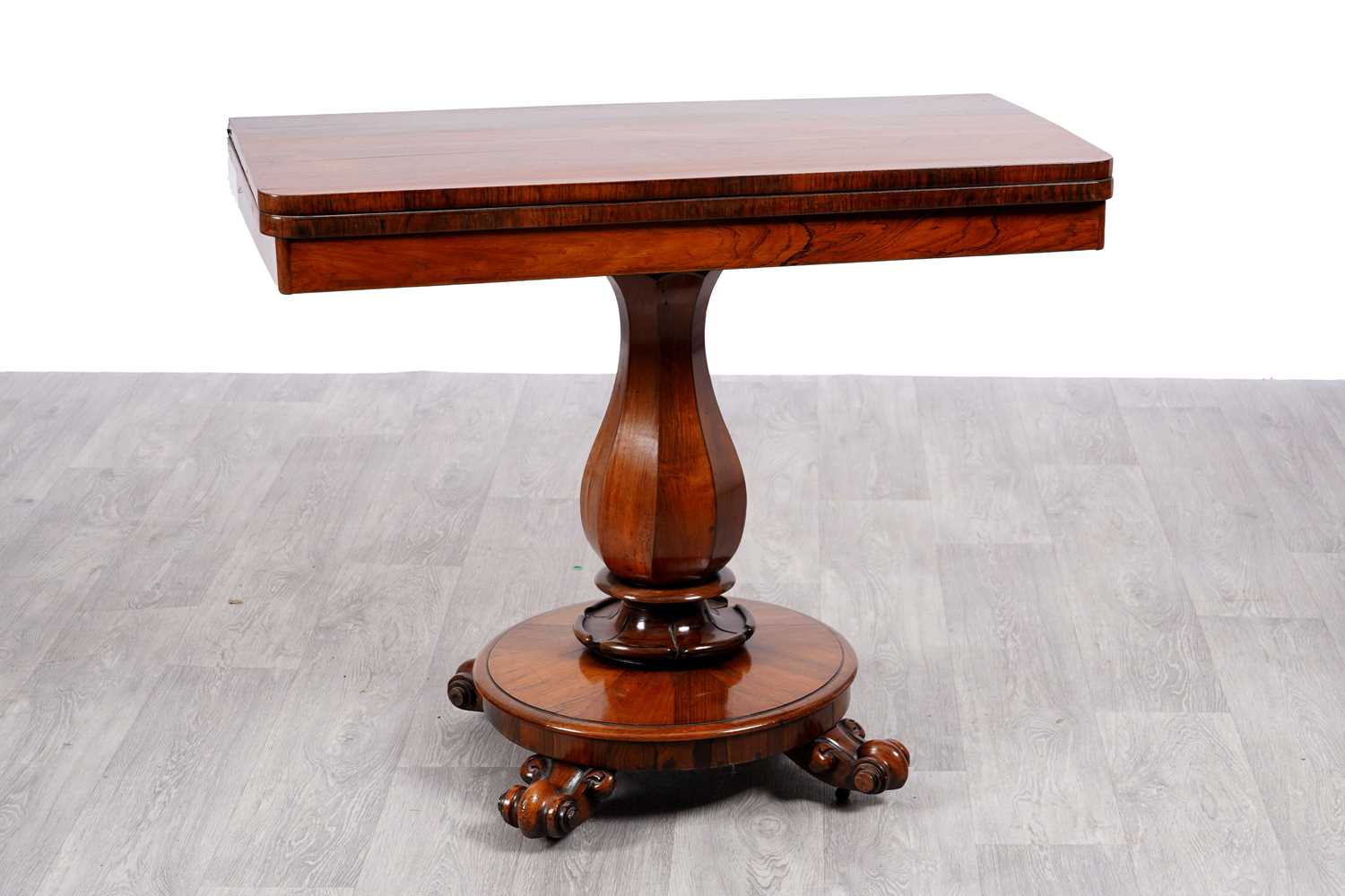 Lot 93 - A William IV rosewood card table
