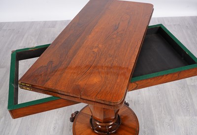 Lot 93 - A William IV rosewood card table