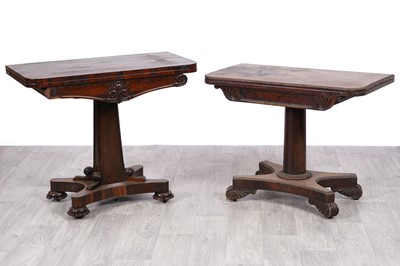 Lot 25 - Two Victorian card tables