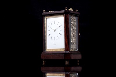 Lot 456 - A mid-19th Century French rosewood cased carriage clock, Henry Marc, Paris