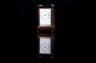 Lot 456 - A mid-19th Century French rosewood cased carriage clock, Henry Marc, Paris