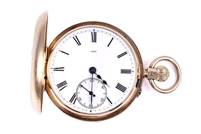 Lot 426 - Army & Navy Co-Operative Society Ltd 18ct yellow gold half-hunter pocket watch