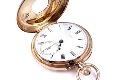 Lot 426 - Army & Navy Co-Operative Society Ltd 18ct yellow gold half-hunter pocket watch