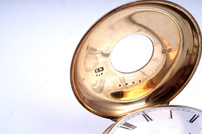 Lot 426 - Army & Navy Co-Operative Society Ltd 18ct yellow gold half-hunter pocket watch
