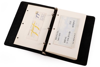 Lot 310 - An album containing a collection of concert tickets