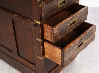 Lot 39 - A 19th Century oak partners desk