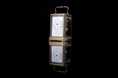 Lot 457 - A late 19th Century brass carriage clock by Japy Freres & Cie
