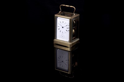 Lot 457 - A late 19th Century brass carriage clock by Japy Freres & Cie