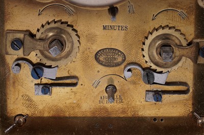 Lot 457 - A late 19th Century brass carriage clock by Japy Freres & Cie
