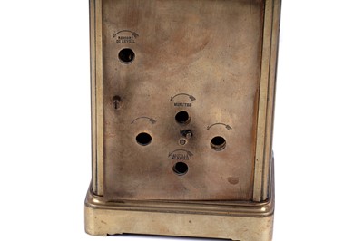 Lot 457 - A late 19th Century brass carriage clock by Japy Freres & Cie