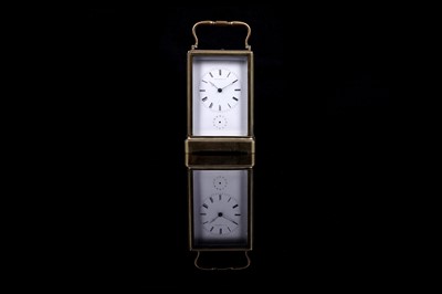 Lot 457 - A late 19th Century brass carriage clock by Japy Freres & Cie