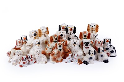 Lot 225 - A collection of ceramic dogs