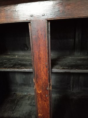 Lot 47 - A Georgian Welsh oak cupboard or deuddarn